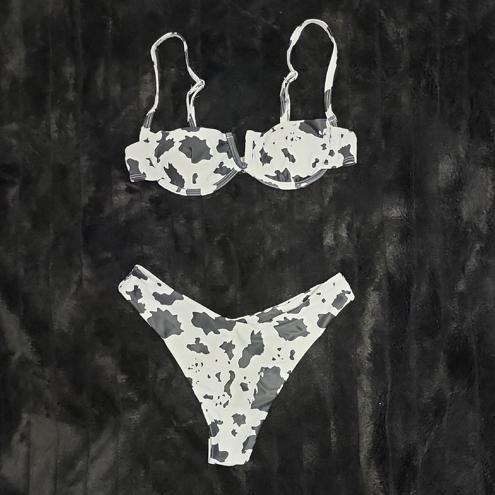Stylish Black and White Bikini Set
